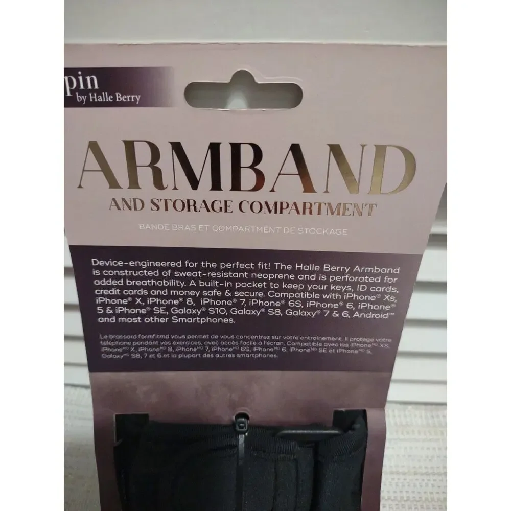 + re Spin by Halle Berry Fitness Collection: Exercise Armband Black extra pouch